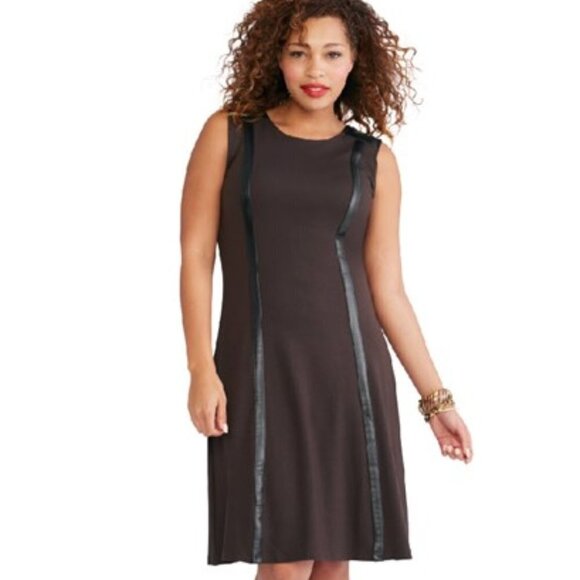 SHAPEWEAR BUILT IN RUBY RIBBON 'LIL BROWN DRESS NWT SZ XL - Picture 2 of 7